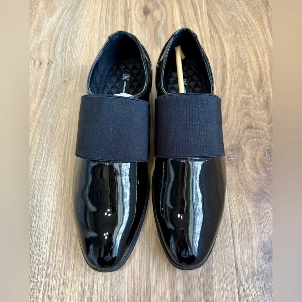 INC International Concepts Men's Kain Patent Loafers - Black, Size 7 NWOB